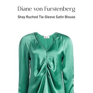 Gorgeous green silk blouse by Diane Von Furstenberg. New with tags.